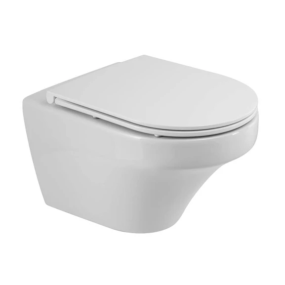 Подвесной унитаз Cezares Duet CZR-2462-TH-TOR/CZR-870-SC 36*53 безободковый с крышкой-сиденьем микролифт