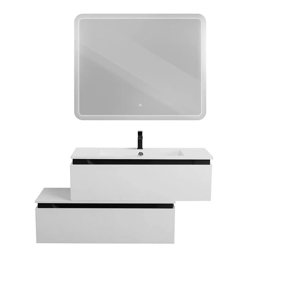 Комплект мебели Cezares Slider 100 Bianco Opaco с нижней тумбой