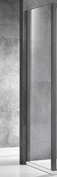 Душевая стенка боковая Vincea Lugano VSG-1L900CLGM 90*195 профиль вороненая сталь