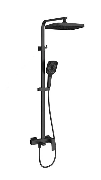 Душевая стойка Vincea Dice VSFS-4C12MB с изливом черный матовый