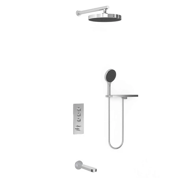 Душевой комплект Vincea Inspire VSFW-433TI5RCH с термостатом и изливом скрытый монтаж хром