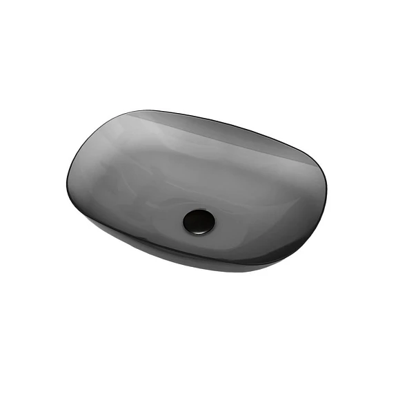 Накладная раковина Vincea VBS-6T12B 54*36 черная прозрачная