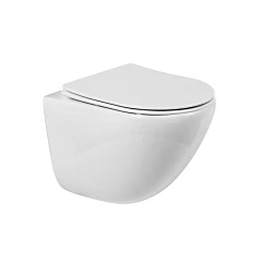 Подвесной унитаз BelBagno Amanda BB051CHR/BB051SC 36*49,5 безободковый с крышкой-сиденьем микролифт