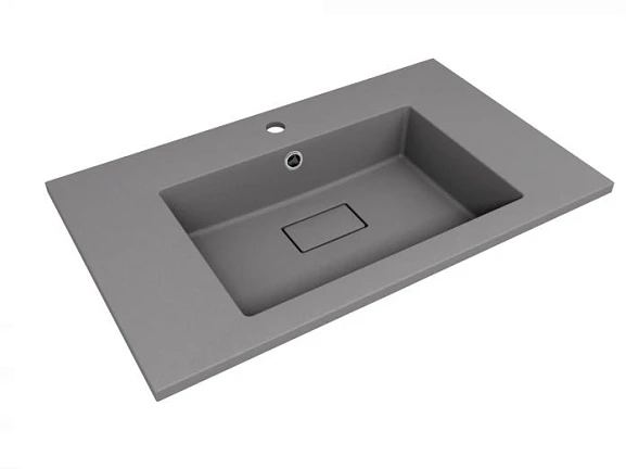 Мебельная раковина Style Line Line 80*48 серый шелк (приобретается в комплекте с тумбой)