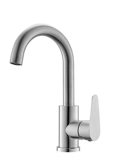 Смеситель Olive’s Olisan Steel ST1002 для раковины нержавеющая сталь