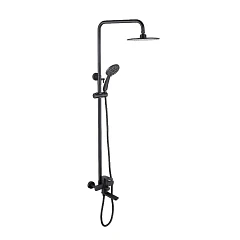 Душевая стойка Olive’s Estena 29292ENB с изливом черная матовая