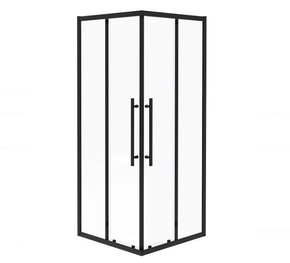 Душевой уголок Esbano Flex ESF-100KV-B 100*100*195 профиль черный матовый без поддона
