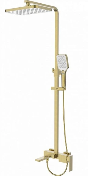 Душевая стойка Esbano Basco с изливом брашированное золото