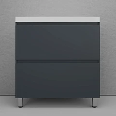 Тумба под раковину Style Line Манхэттен 80 напольная графит