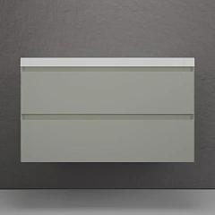 Тумба под раковину Style Line Манхэттен 100 подвесная олива