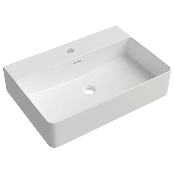 Накладная раковина Aqueduto Espiral ESP0510 59*42 с отверстием под смеситель белый глянец