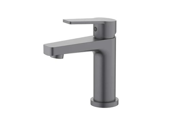 Смеситель Aquatek Лугано AQ1710BGM для раковины без донного клапана, оружейная сталь