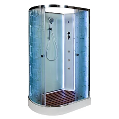 Душевая кабина AvaCan EM1511 110х80х210 R N с LED-подсветкой и гидромассажем без крыши