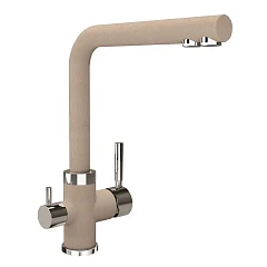 Смеситель Uperwood UPD-Q-03-02 для кухни с функцией подключения фильтра бежевый