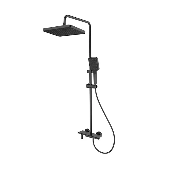 Душевая стойка Splenka S52.24.06 с изливом черная матовая