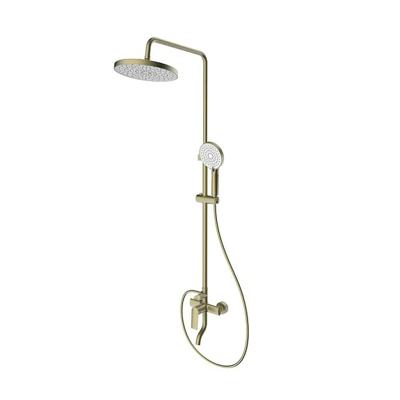 Душевая стойка Splenka S50.24.03 с изливом золотой сатин