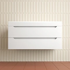 Тумба с раковиной Style Line Остин 100 подвесная белая матовая