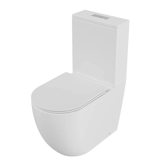 Унитаз-компакт Grossman GR-4494MSQ 36*64 Tornado безободковый, белый матовый с крышкой-сиденьем микролифт Slim