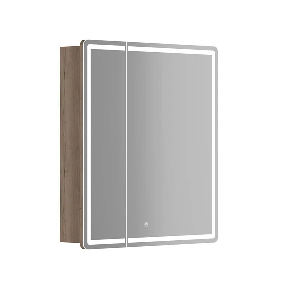 Зеркало-шкаф Sancos Mirror 69*74 с Led подсветкой дуб галифакс натуральный