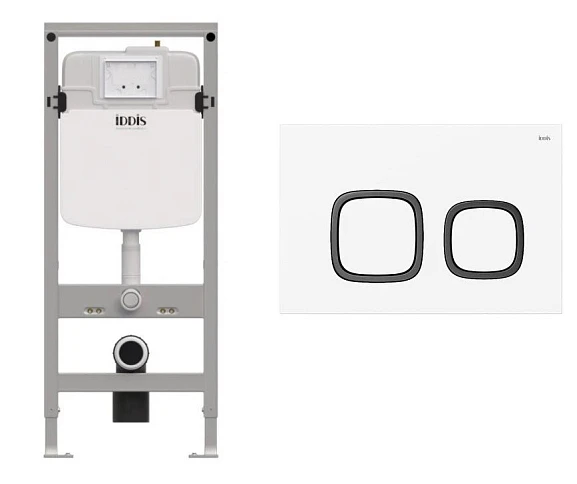 Система инсталляции для унитазов Iddis Profix PRO0000i32 клавиша смыва белая матовая
