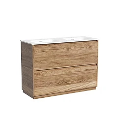 Тумба под раковину Sancos Libra 120 напольная дуб чарльстон для двойной раковины