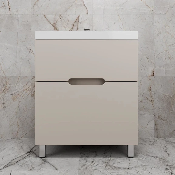 Тумба под раковину Style Line Матис 70 напольная крем