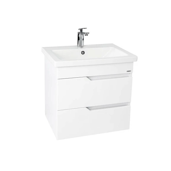 Тумба с раковиной Viant Куба VKUB60CO-T2YP 60 белый глянец (раковина Como 60)