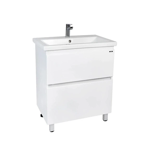 Тумба с раковиной Viant Мальта VMAL80COBEL-T2Y 80 напольная белый глянец (раковина Como 80)