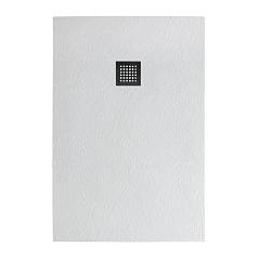 Душевой поддон BelBagno Uno 120*90*3,5 прямоугольный белый с сифоном и черной матовой декоративной накладкой