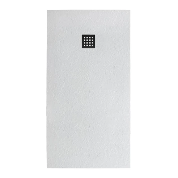 Душевой поддон BelBagno Uno 160*90*3,5 прямоугольный белый с сифоном и черной матовой декоративной накладкой