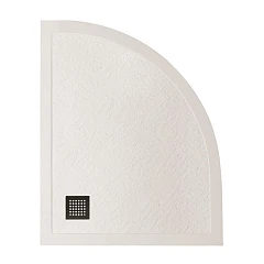 Душевой поддон BelBagno Uno 120*90*3,5 белый с сифоном и черной матовой декоративной накладкой L