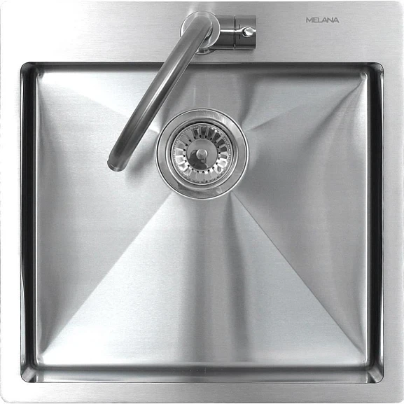 Кухонная мойка Melana ProfLine 50*50 врезная квадратная сатин