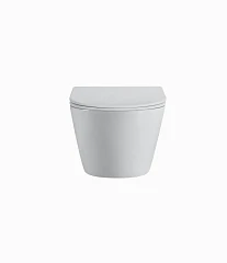 Подвесной унитаз D&K Rhein Bach DT1476516 36*50 безободковый Торнадо с крышкой-сиденьем микролифт