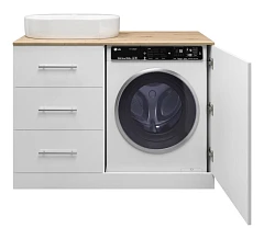 Тумба под раковину Misty Респект-120 под стиральную машину левая Тумба под раковину Misty Респект-120 под стиральную машину левая