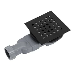 Сифон для поддона BelBagno TRAY-AS-UNO-NO с черной матовой декоративной решеткой для поддонов UNO из искусственного мрамора Сифон для поддона BelBagno TRAY-AS-UNO-NO с черной матовой декоративной решеткой для поддонов UNO из искусственного мрамора