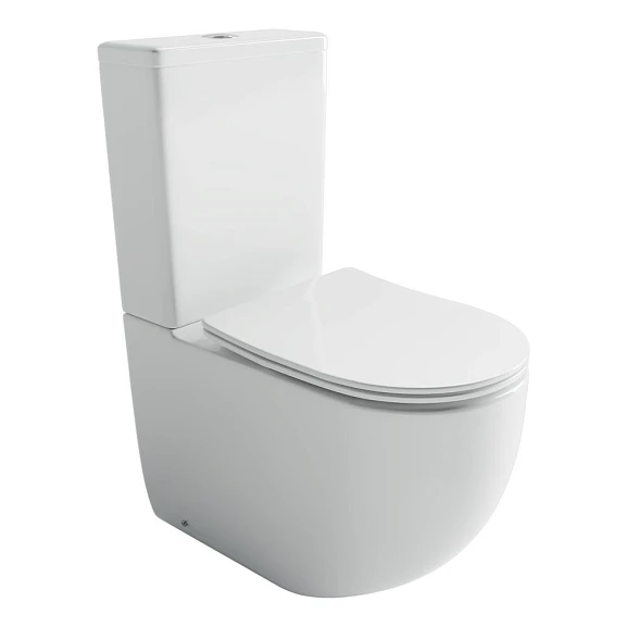 Унитаз-компакт Ceramicanova Metropol 38,5*62,5 безободковый Торнадо с крышкой-сиденьем микролифт Slim