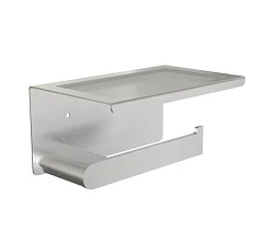 Держатель туалетной бумаги Knotlor Bliss PH102BS с полкой матовая сталь