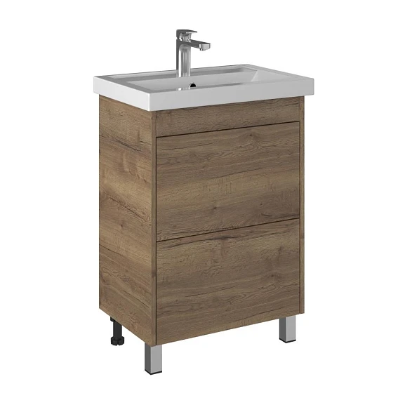 Тумба с раковиной Briz Риччи 60 дуб веллингтон табак