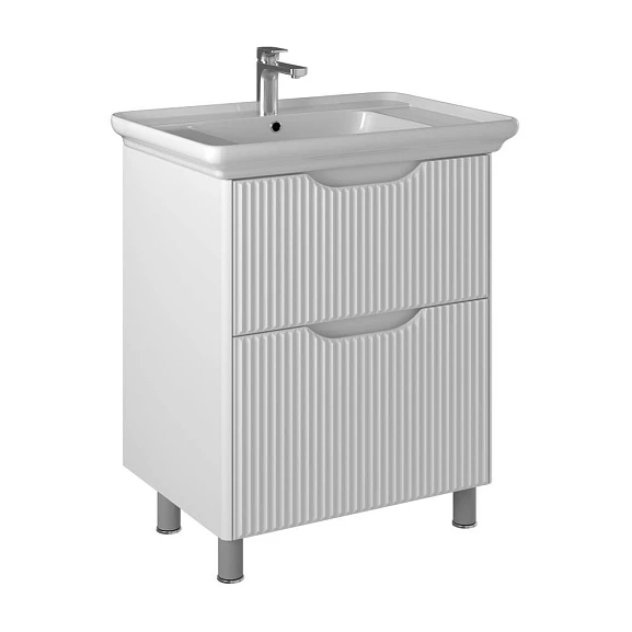 Тумба с раковиной Briz Монблан 75 белый глянец