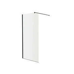 Душевая перегородка Knotlor Velum Crystal 100*200 профиль вороненая сталь без поддона