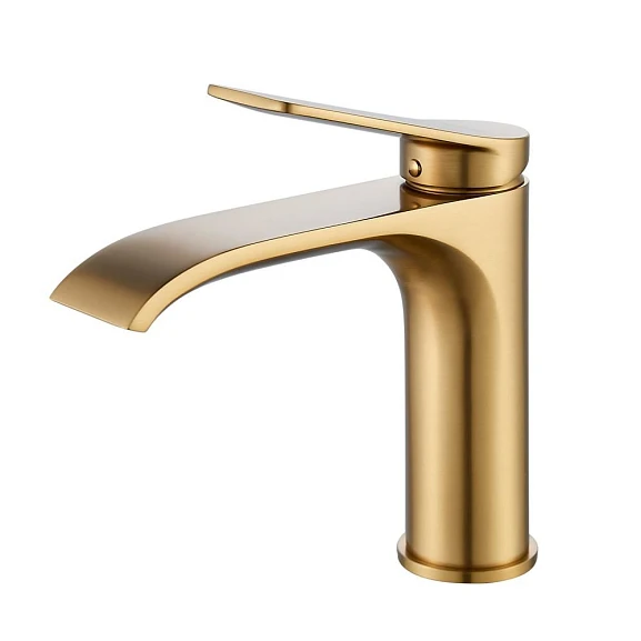 Смеситель Shevanik S4101G для раковины золотой сатин