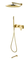 Душевой комплект Boheme Spectre 454-2-MG с изливом золото матовое