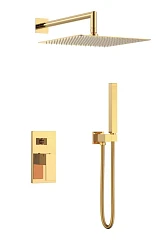Душевой комплект Boheme Qubic 474-3-G золото