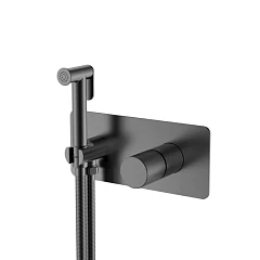 Гигиенический душ со смесителем Boheme Stick 127-GM.4 скрытый монтаж графит ручка Spirale