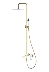 Душевая стойка Boheme Q 148-GCR с изливом золото/хром