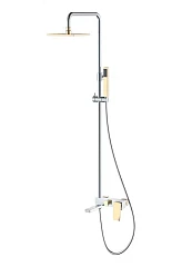 Душевая стойка Boheme Q 148-CRG.2 с изливом хром/золото