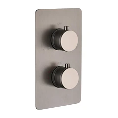 Термостат Boheme Cell 134-2-GM для ванны и душа скрытый монтаж на 2 потребителя графит