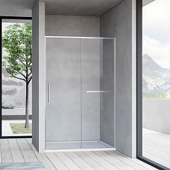 Душевая дверь в нишу Vincea Slim Soft 120*200 L/R профиль брашированный никель без поддона
