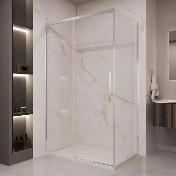 Душевой уголок Vincea Stella 160*80 профиль хром без поддона