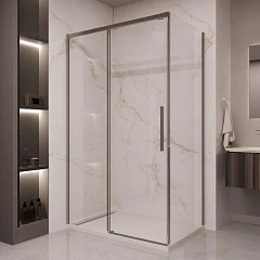 Душевой уголок Vincea Stella 160*90 профиль вороненая сталь без поддона